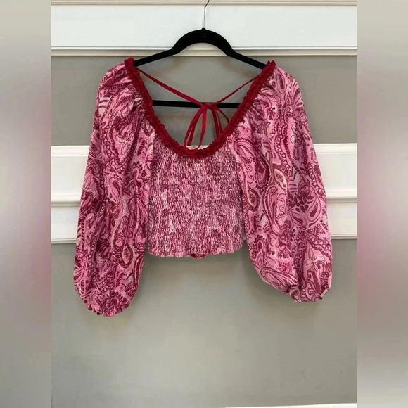 EUC Free People Dare Me Velvet Blouse - Picture 4 of 6